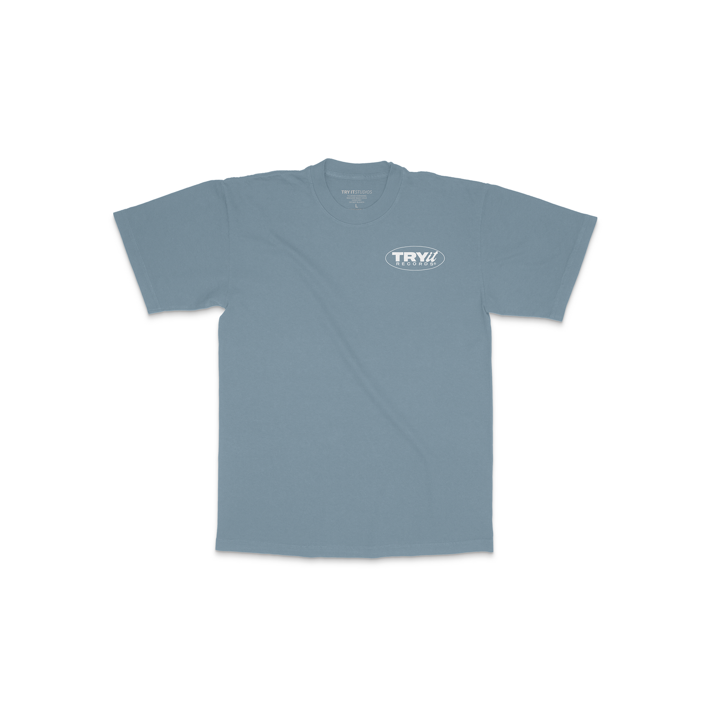 Try it Records Tee (Clear Blue)