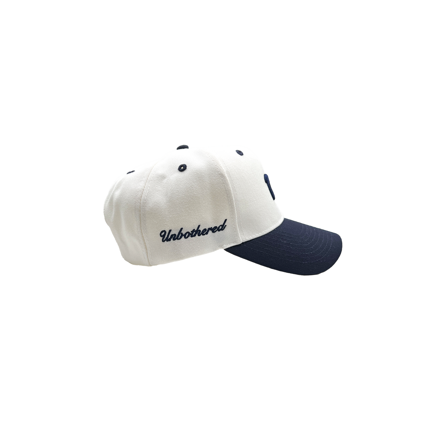 Unbothered Hat (White/Navy)